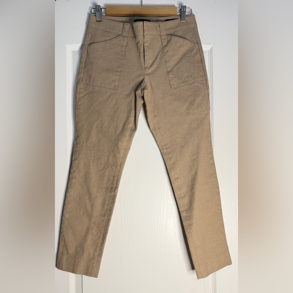 Banana Republic Women’s Size 2 Beige Tan Stretch Twill Slim Straight Leg Pants